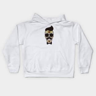 Sugar Skull Mexican Hipster Kids Hoodie